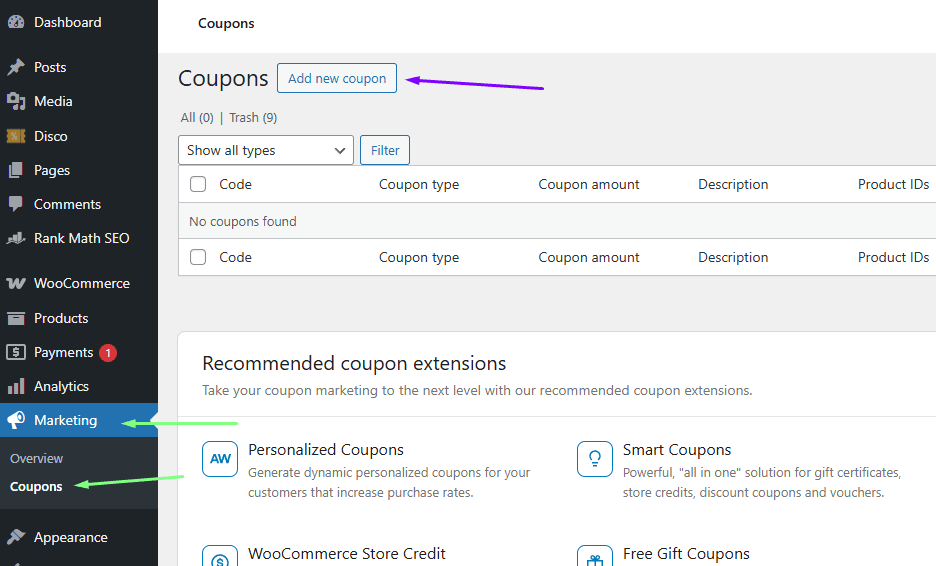 add coupon