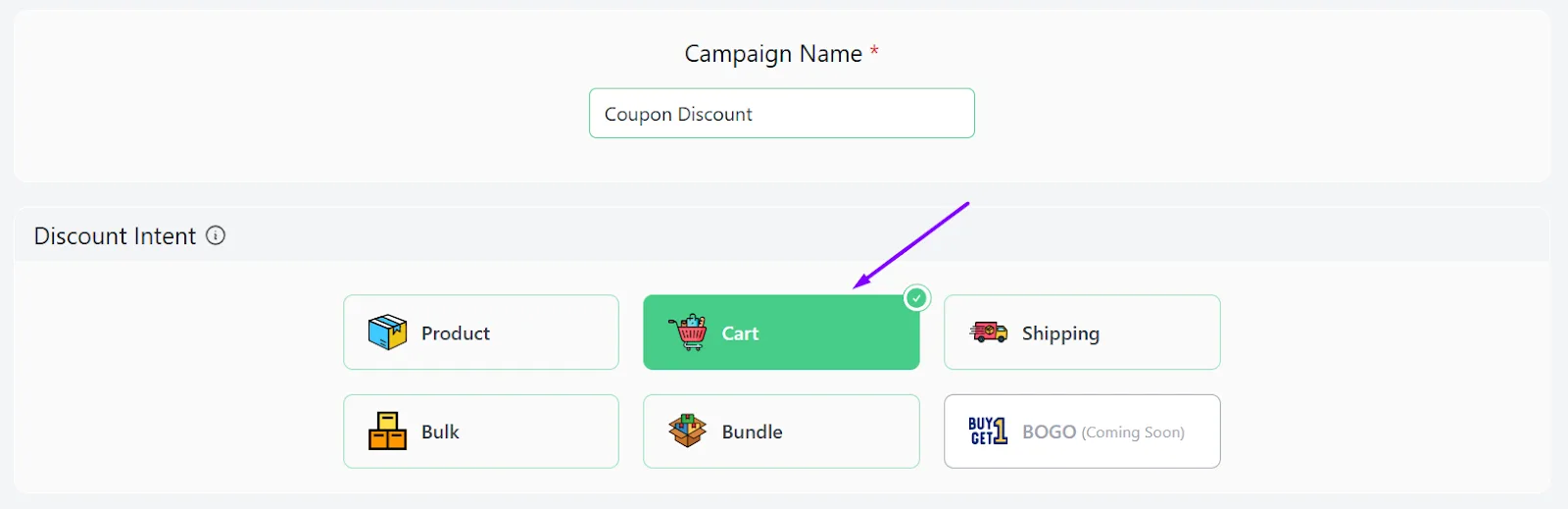 cart discount