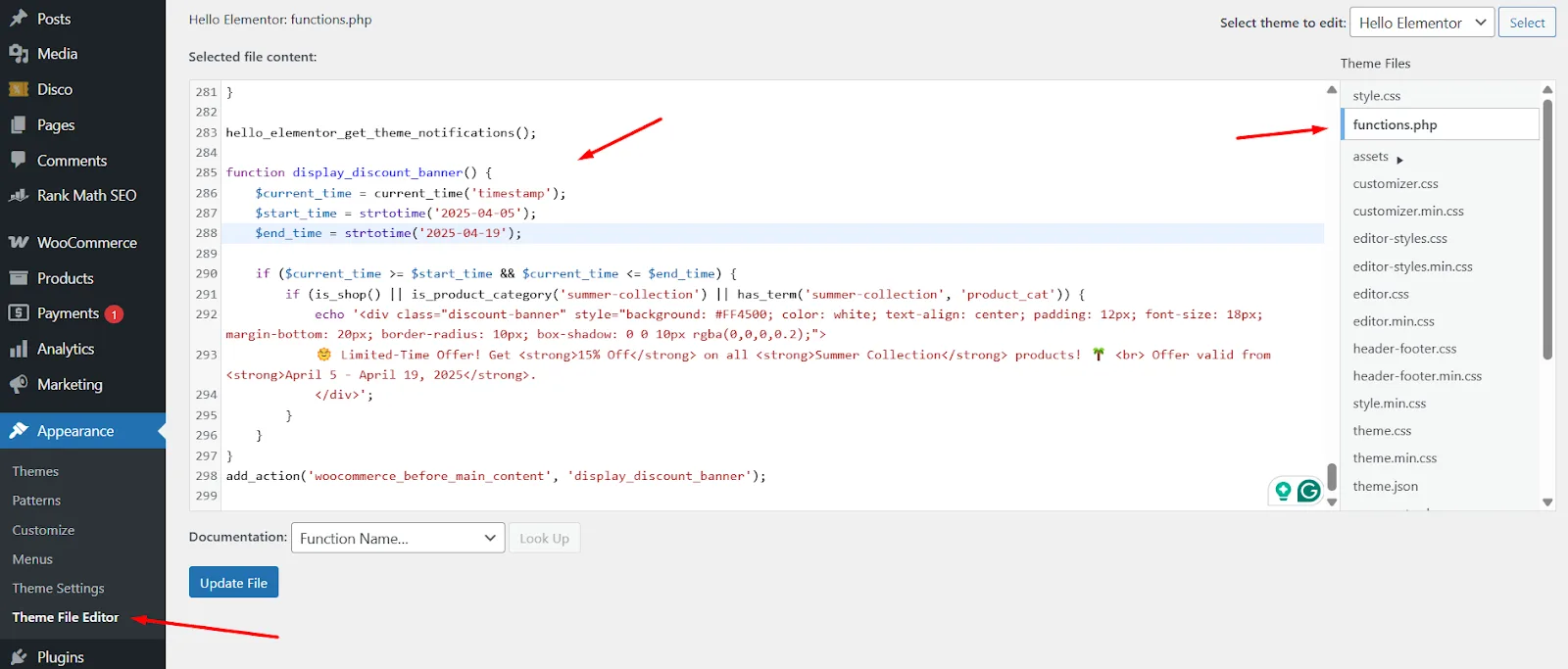 How to display a discount banner on your WooCommerce shop