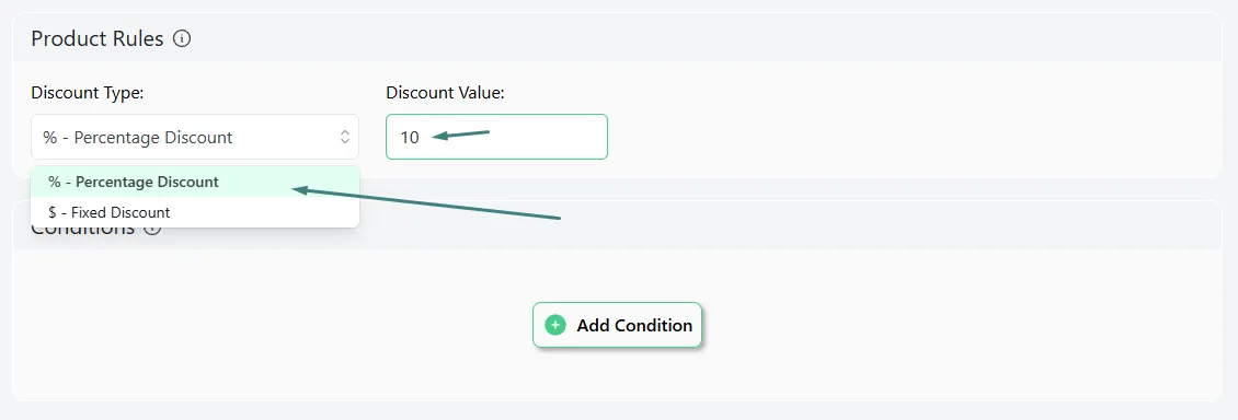 percentage discount