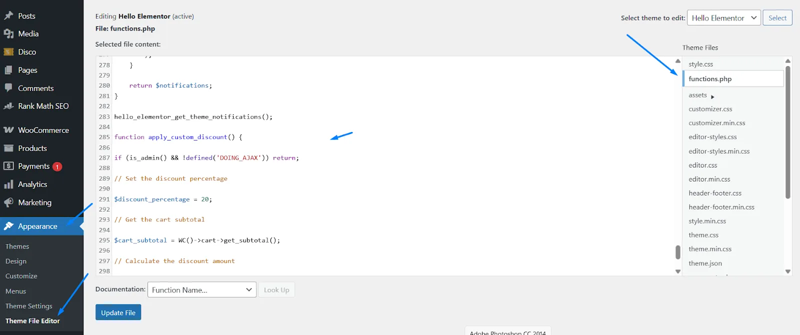 custom code