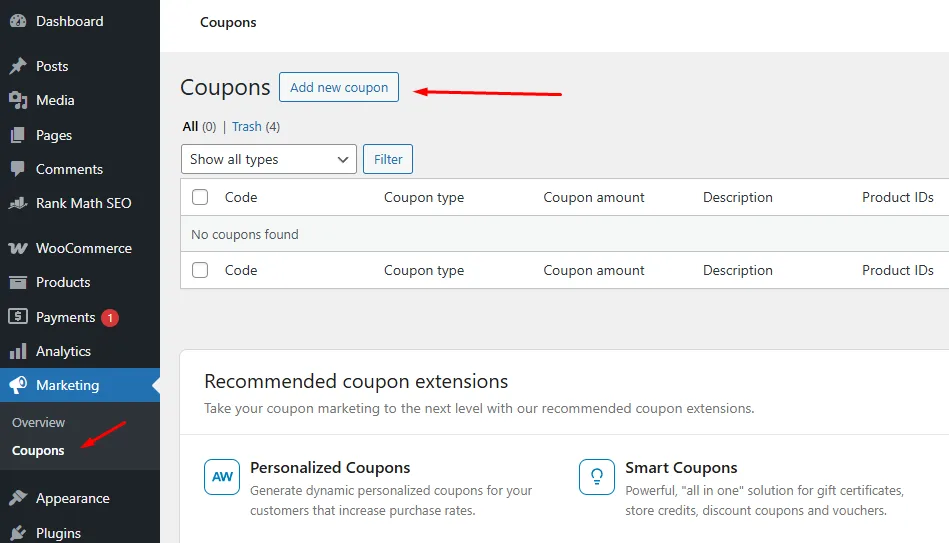 add new coupon