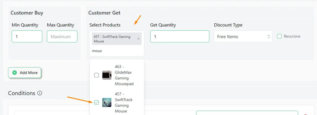 select product