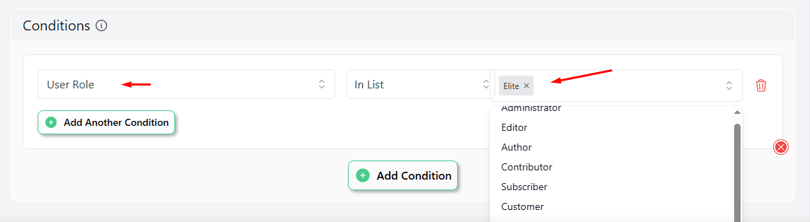 add condition