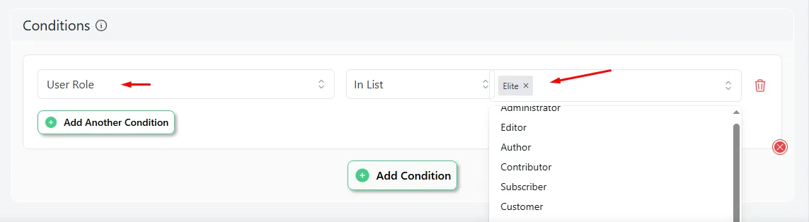 add condition