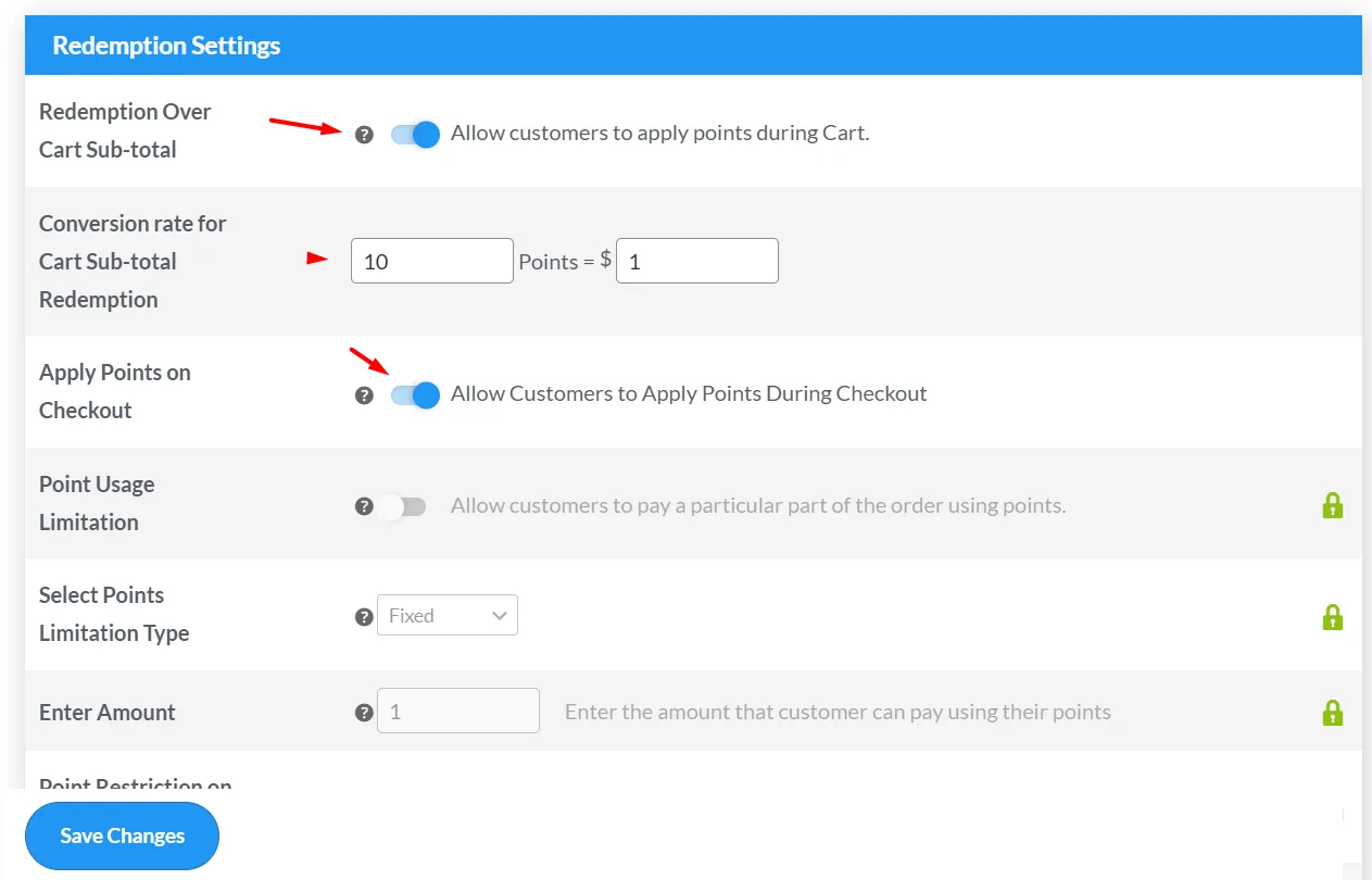 redemptions for WooCommerce Loyalty Program