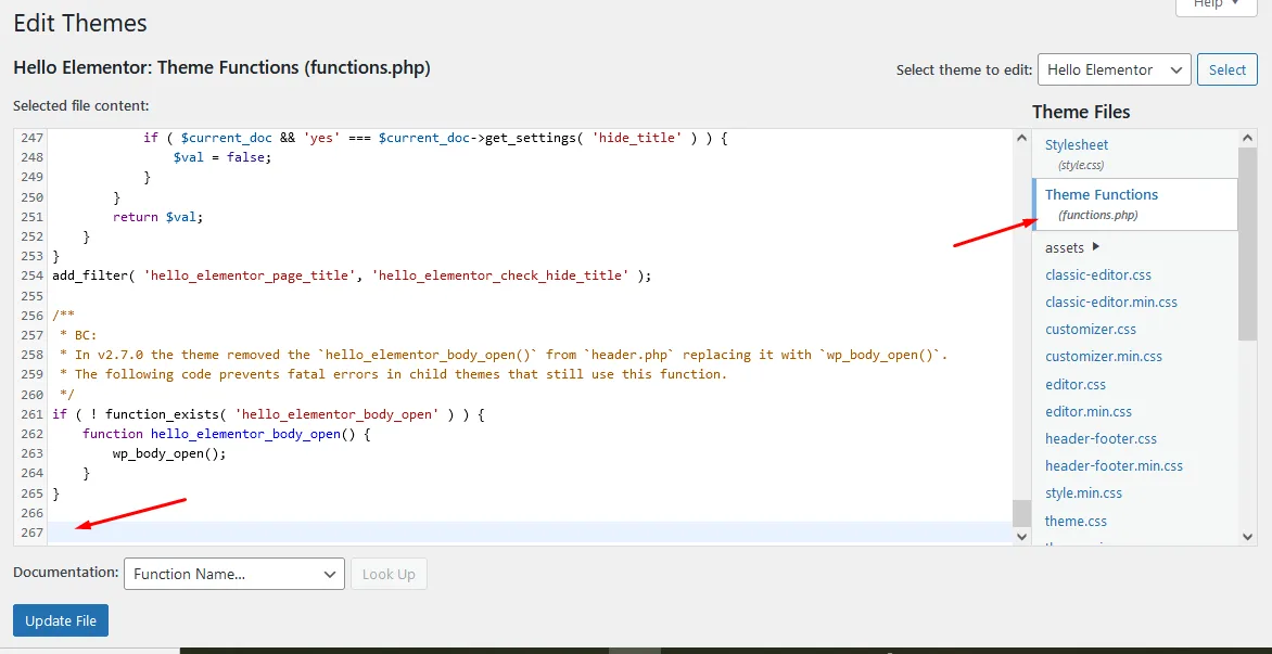 edit function