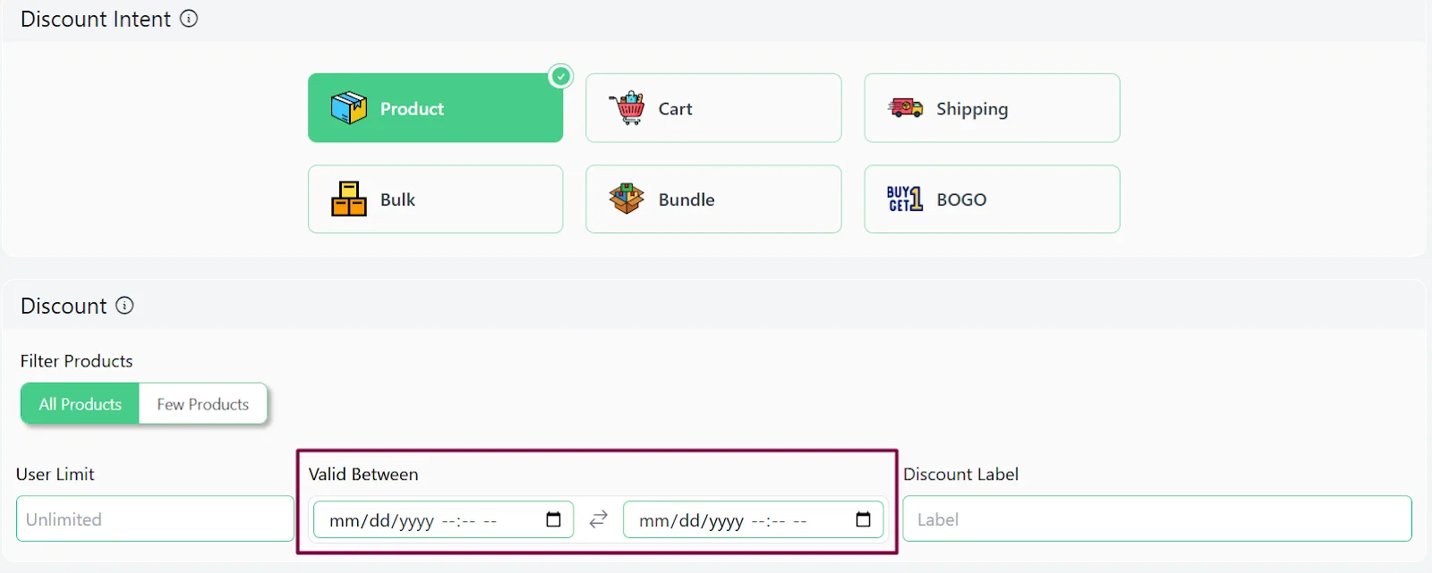 time limited discount