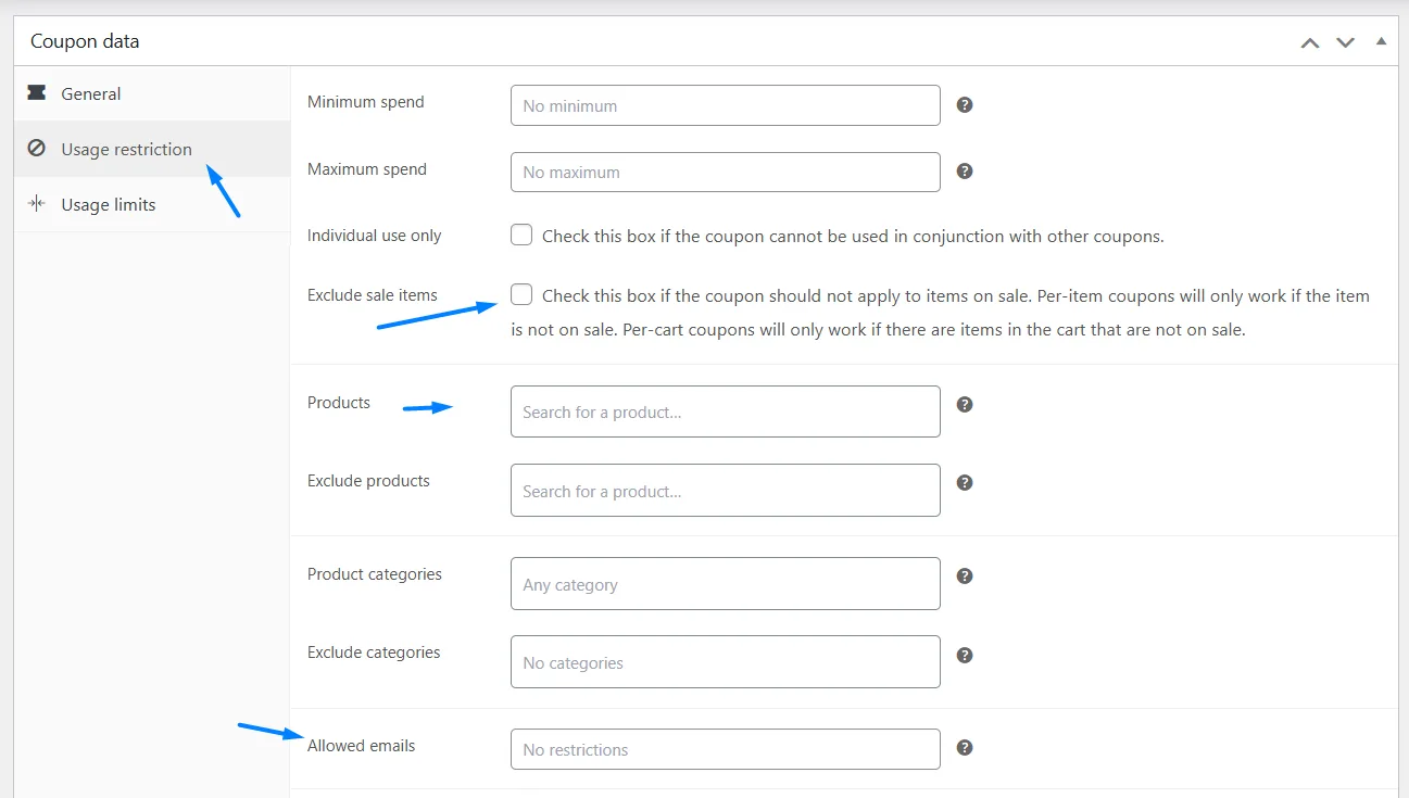 user restrictions