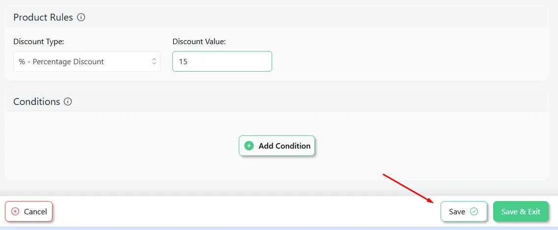 save discount