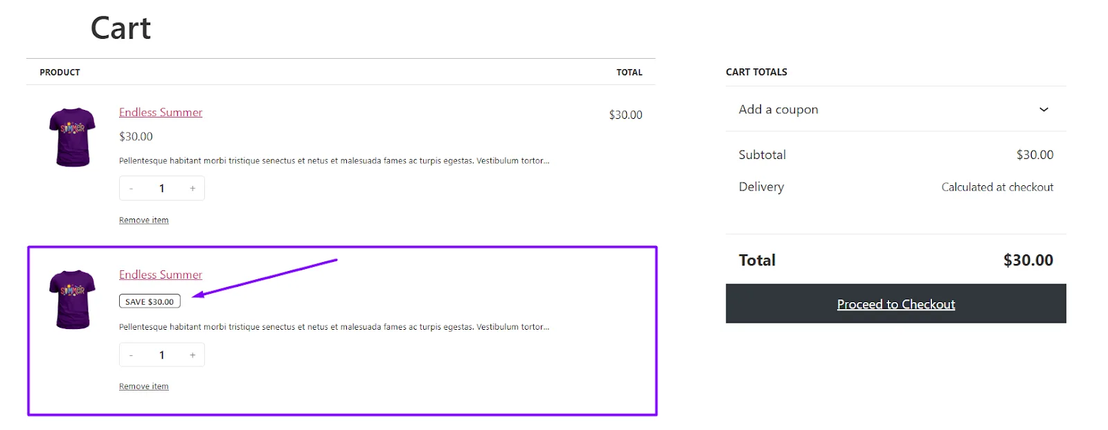how to create a BOGO offer in WooCommerce