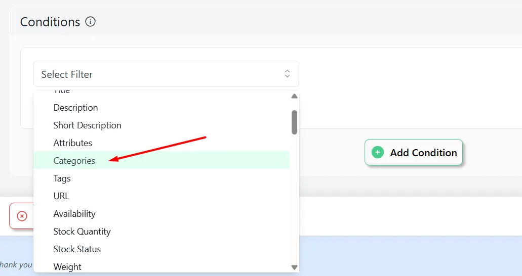 select filter
