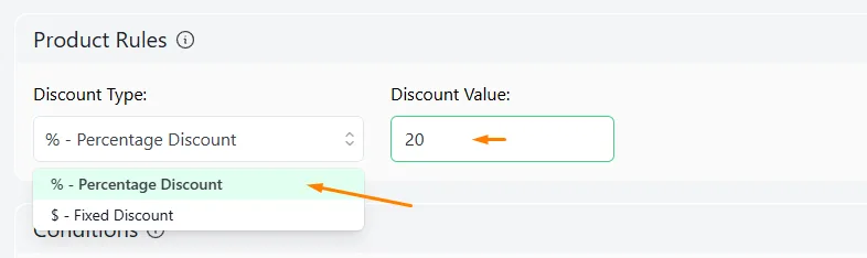 discount type