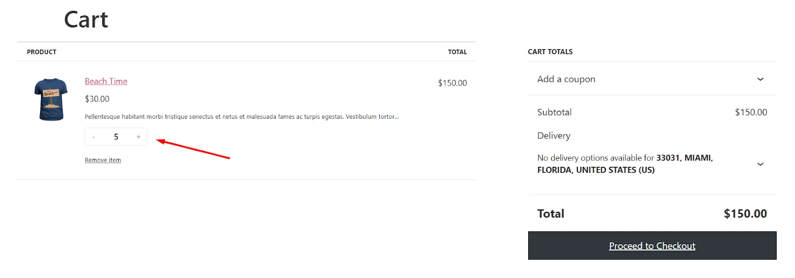 how to set up minimum order quantity in WooCommerce