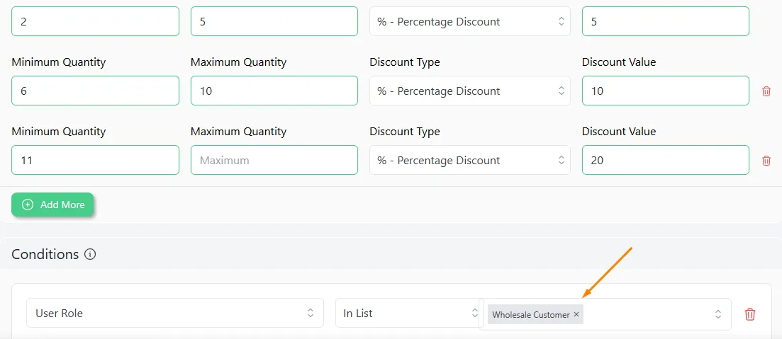 set value