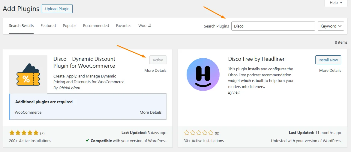 Disco plugin