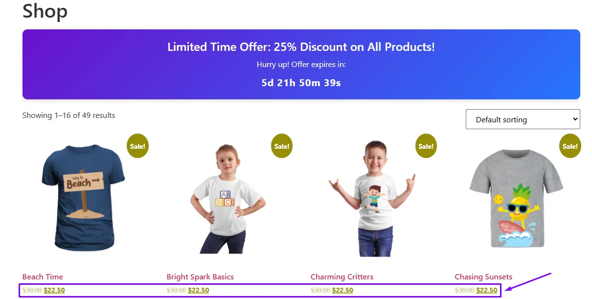 how to add countdown timers for WooCommerce sales