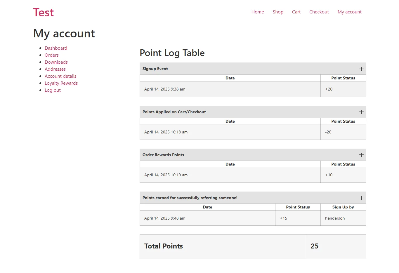 WooCommerce Loyalty Program