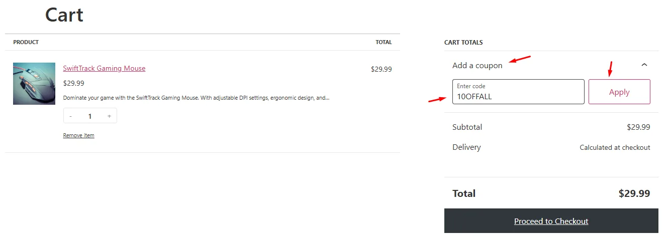 apply code