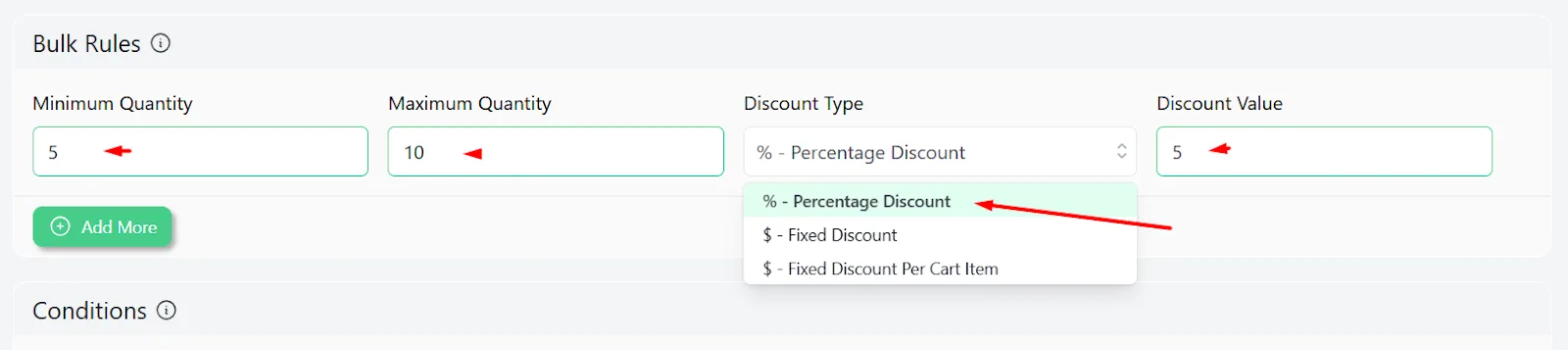 set value