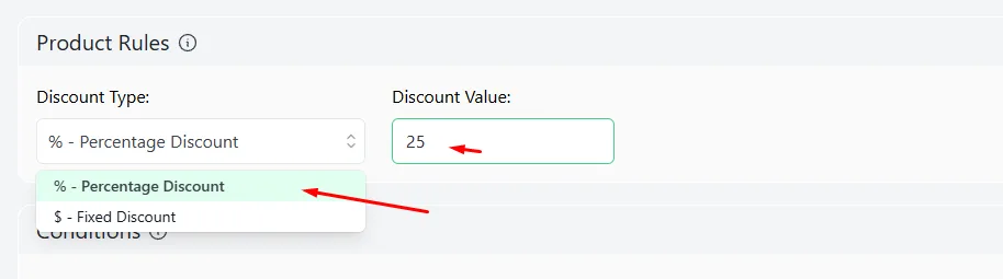 set value