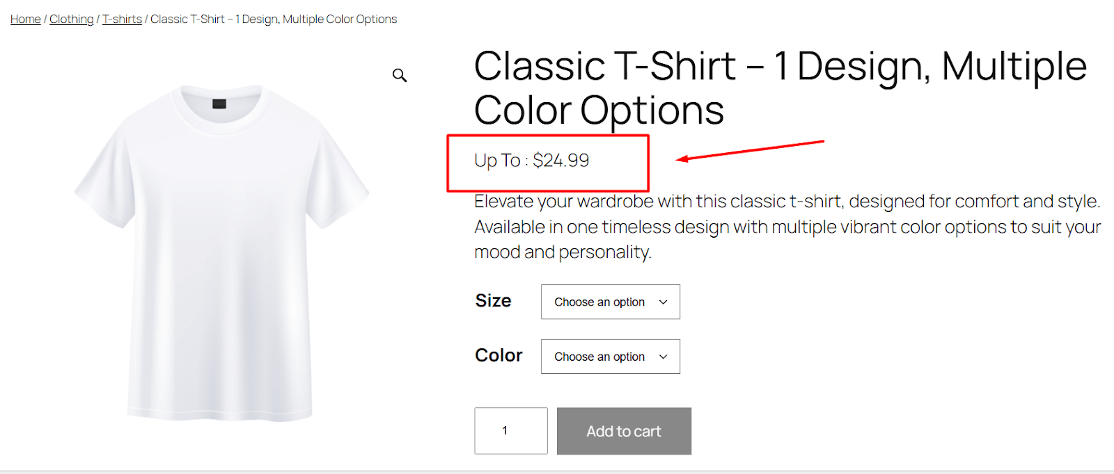 up to price