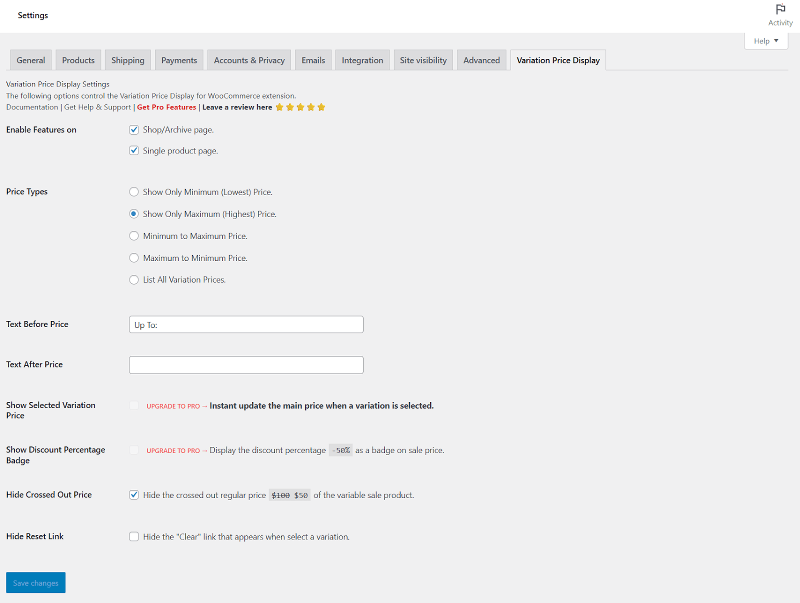 how to add price range in WooCommerce