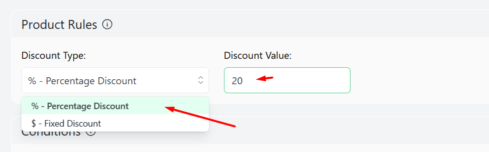 set discount