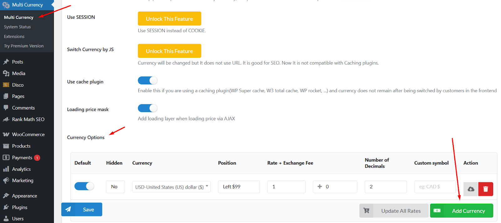 how to add multi-currency in WooCommerce