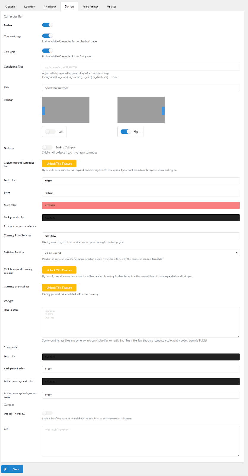 currency switcher design