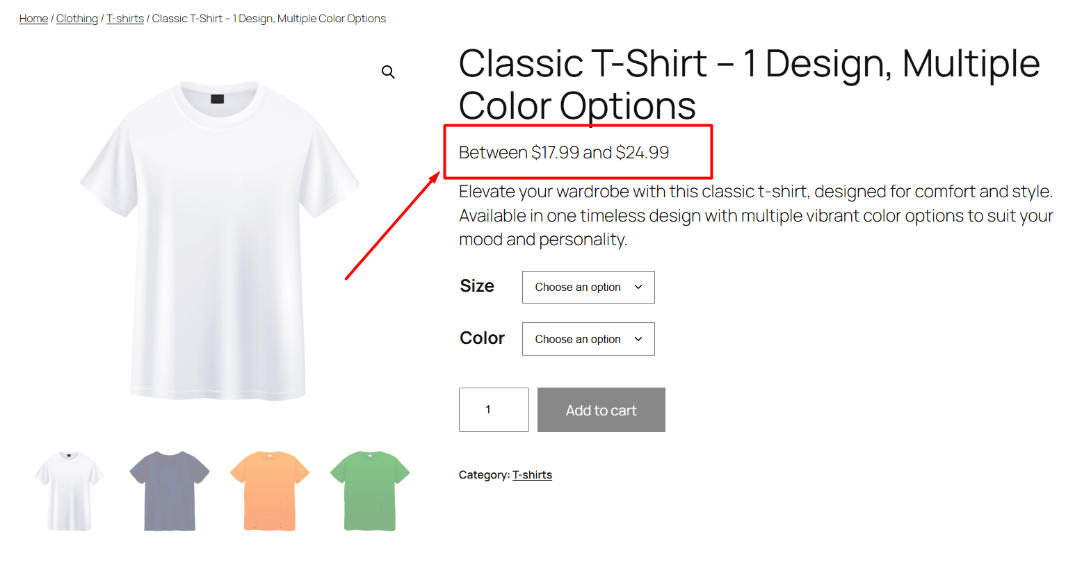 how to add price range in WooCommerce