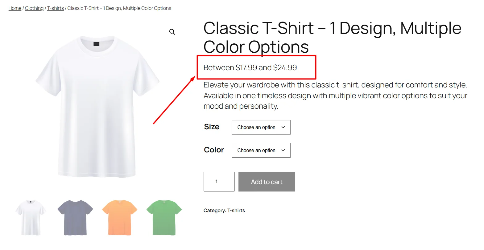 how to add price range in WooCommerce