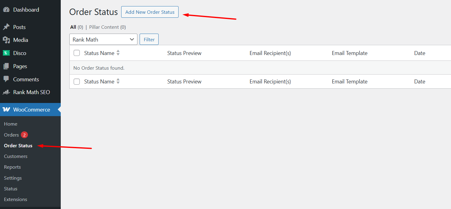 how to add custom order status in WooCommerce