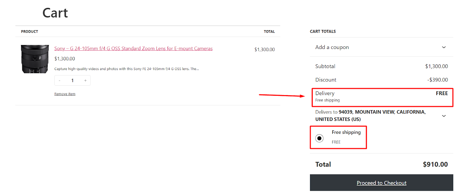 free shipping