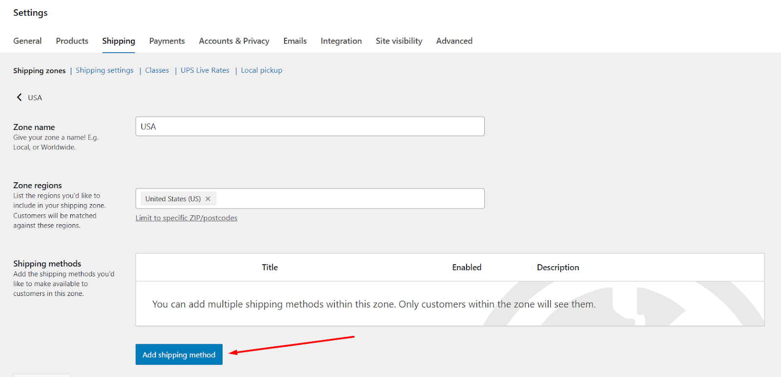 add shipping method