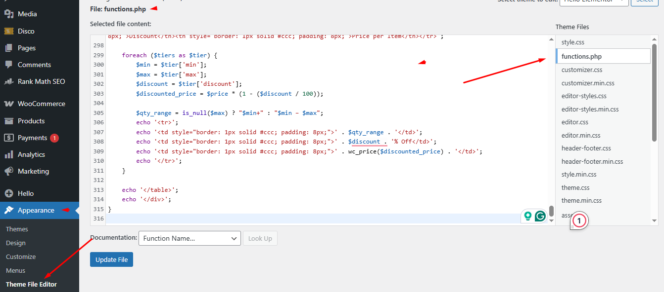 How to Show Discounts in a Tiered Pricing Table in WooCommerce