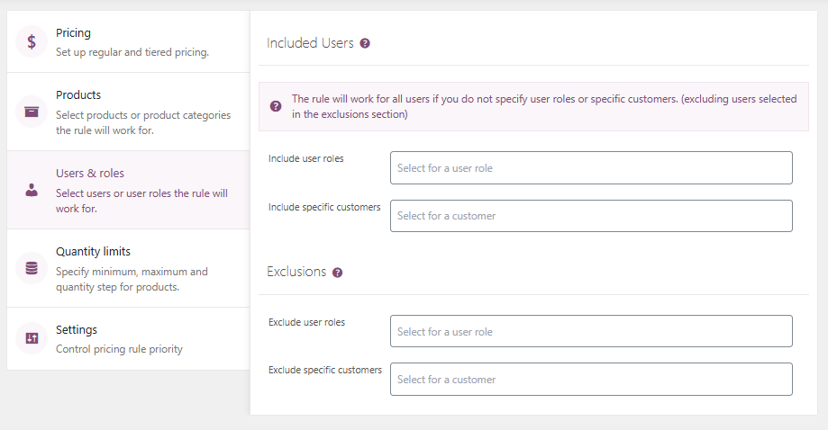 user roles