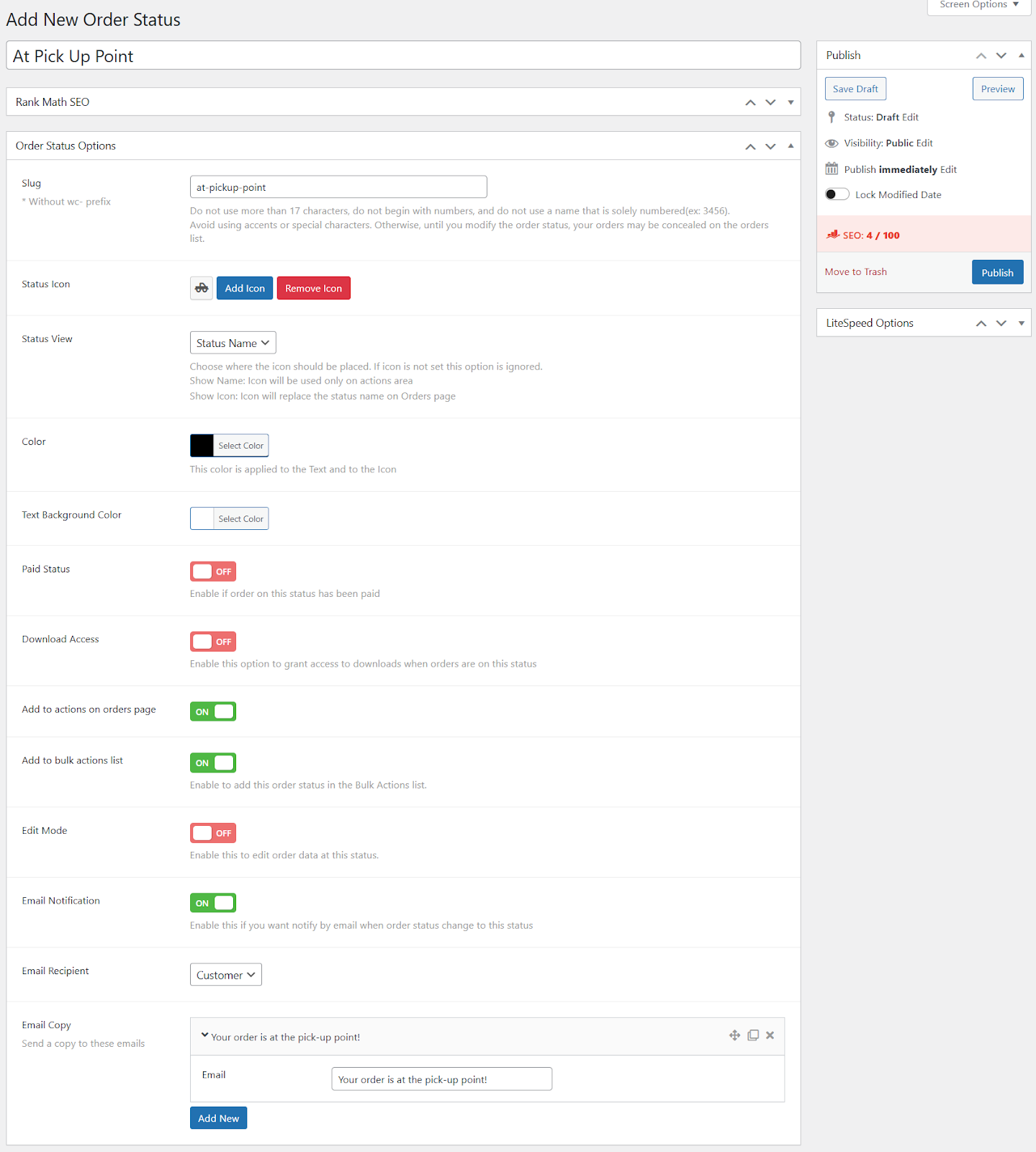 how to add custom order status in WooCommerce