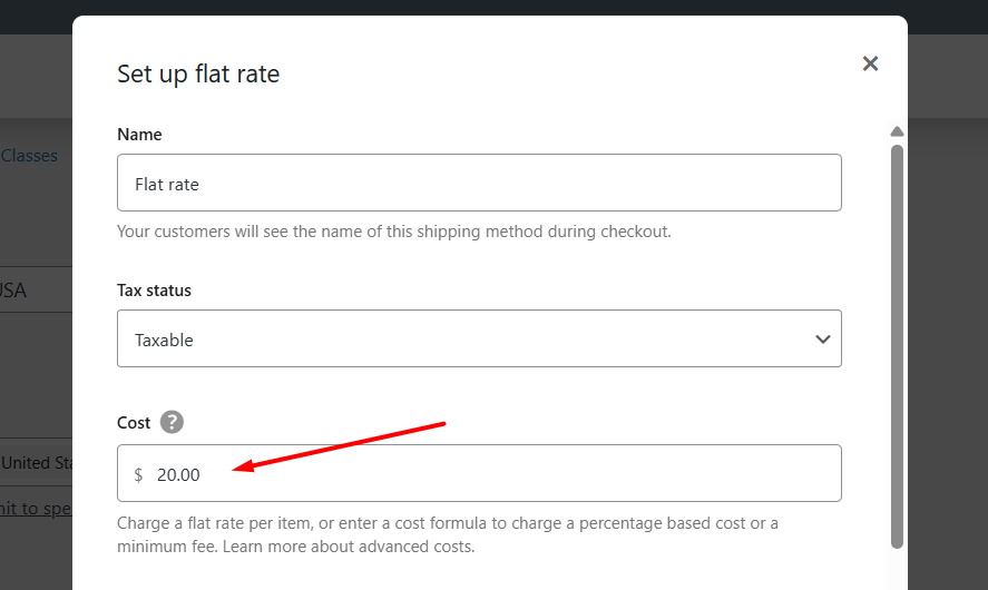 how to set flat rate shipping in WooCommerce