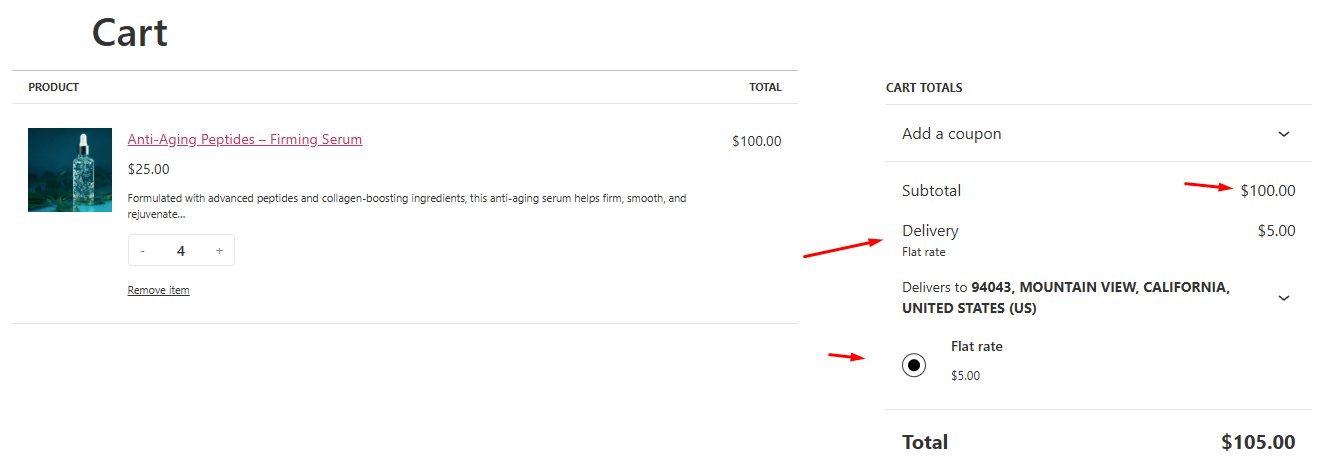 shipping cost