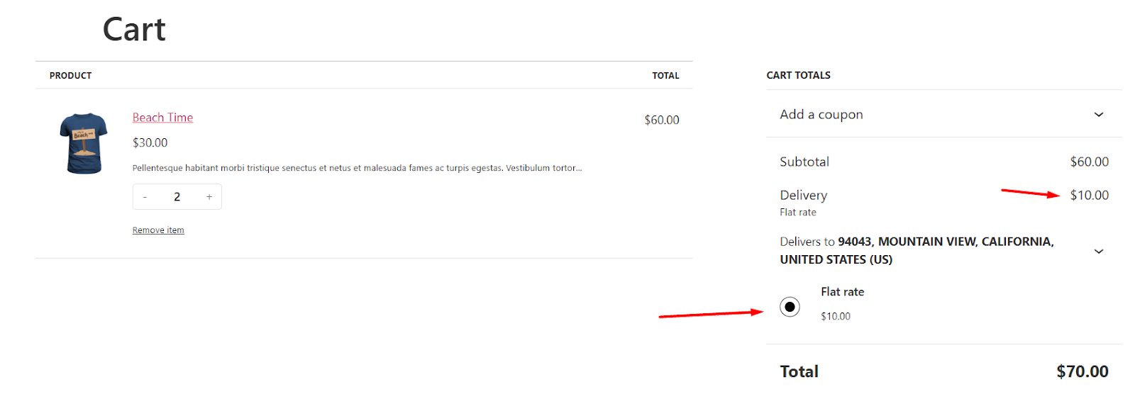 how to set flat rate shipping in WooCommerce