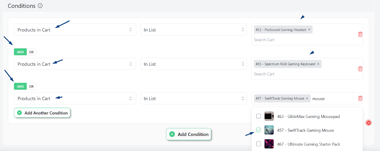set condition