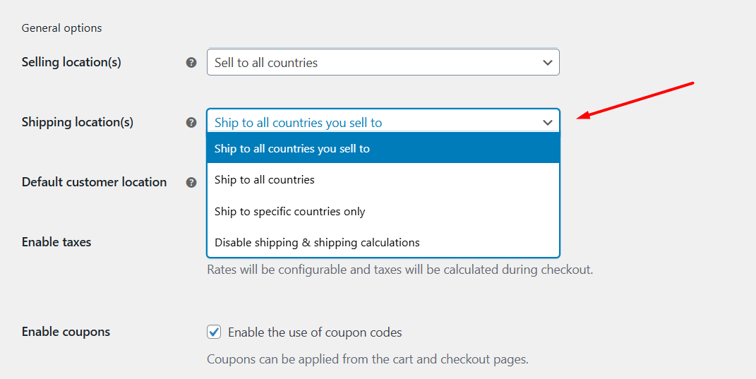 International shipping rates WooCommerce