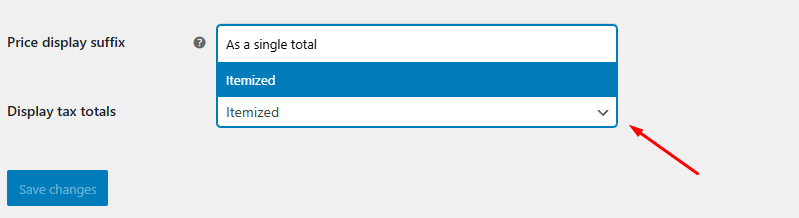 display tax totals
