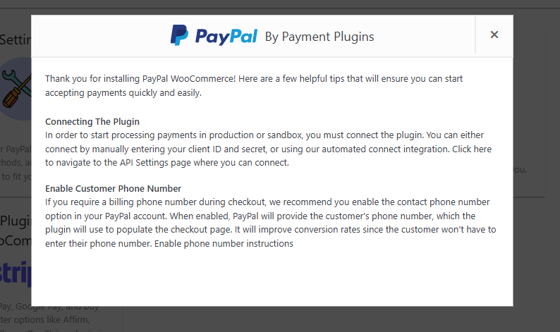Paypal info