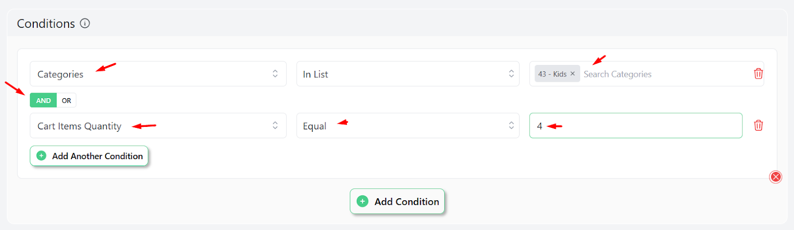 set condition