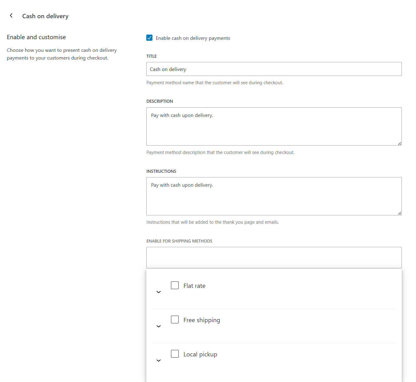 Configure payment gateway WooCommerce