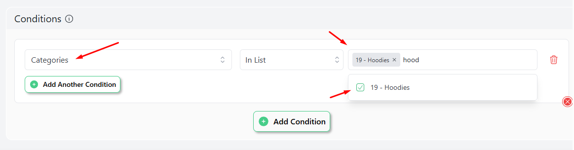 categories filter