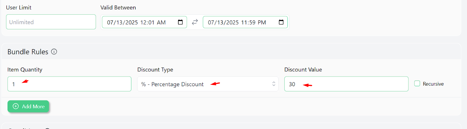 set discount