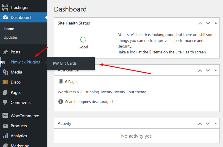 plugin dashboard